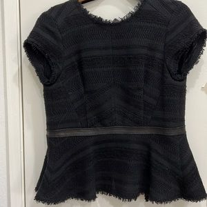 Black cotton / wool Rebecca Taylor top